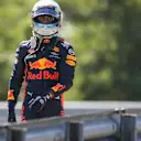 Daniel Ricciardo (AUS) Red Bull Racing walks on track after stopping on track in FP3 at Formula One World Championship, Rd11, Hungarian Grand Prix, Qualifying, Hungaroring, Hungary, Saturday 29 July 2017. © Sutton Images