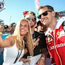 Sebastian Vettel (GER) Ferrari fans selfie at Formula One World Championship, Rd11, Hungarian Grand Prix, Qualifying, Hungaroring, Hungary, Saturday 29 July 2017. © Sutton Images