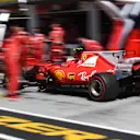Kimi Raikkonen (FIN) Ferrari SF70-H pit stop at Formula One World Championship, Rd11, Hungarian Grand Prix, Qualifying, Hungaroring, Hungary, Saturday 29 July 2017. © Sutton Images