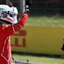 Pole sitter Sebastian Vettel (GER) Ferrari celebrates in parc ferme at Formula One World Championship, Rd11, Hungarian Grand Prix, Qualifying, Hungaroring, Hungary, Saturday 29 July 2017. © Sutton Images