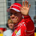 Pole sitter Sebastian Vettel (GER) Ferrari celebrates in parc ferme at Formula One World Championship, Rd11, Hungarian Grand Prix, Qualifying, Hungaroring, Hungary, Saturday 29 July 2017. © Sutton Images