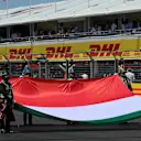 National Anthem is observed with Hungarian Flag on the grid at Formula One World Championship, Rd11, Hungarian Grand Prix, Race, Hungaroring, Hungary, Sunday 30 July 2017. © Sutton Images