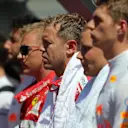 Drivers observe the national anthem on the grid at Formula One World Championship, Rd11, Hungarian Grand Prix, Race, Hungaroring, Hungary, Sunday 30 July 2017. © Sutton Images