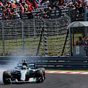 Valtteri Bottas (FIN) Mercedes-Benz F1 W08 Hybrid locks up at Formula One World Championship, Rd11, Hungarian Grand Prix, Race, Hungaroring, Hungary, Sunday 30 July 2017. © Sutton Images