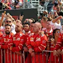 The Ferrari team celebrate in parc ferme at Formula One World Championship, Rd11, Hungarian Grand Prix, Race, Hungaroring, Hungary, Sunday 30 July 2017. © Sutton Images