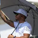 Lewis Hamilton (GBR) Mercedes AMG F1 on the drivers parade at Formula One World Championship, Rd11, Hungarian Grand Prix, Race, Hungaroring, Hungary, Sunday 30 July 2017. © Sutton Images