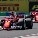 Sebastian Vettel (GER) Ferrari SF70-H and Kimi Raikkonen (FIN) Ferrari SF70-H at Formula One World Championship, Rd11, Hungarian Grand Prix, Race, Hungaroring, Hungary, Sunday 30 July 2017. © Sutton Images
