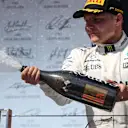 Valtteri Bottas (FIN) Mercedes AMG F1 celebrates on the podium with the champagne at Formula One World Championship, Rd11, Hungarian Grand Prix, Race, Hungaroring, Hungary, Sunday 30 July 2017. © Sutton Images