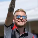 Kevin Magnussen (DEN) Haas F1 on the drivers parade at Formula One World Championship, Rd11, Hungarian Grand Prix, Race, Hungaroring, Hungary, Sunday 30 July 2017. © Sutton Images