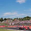 Sebastian Vettel (GER) Ferrari SF70-H leads at the start of the race at Formula One World Championship, Rd11, Hungarian Grand Prix, Race, Hungaroring, Hungary, Sunday 30 July 2017. © Sutton Images