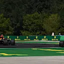 Max Verstappen (NED) Red Bull Racing RB13 and Daniel Ricciardo (AUS) Red Bull Racing RB13 collided at the start of the race at Formula One World Championship, Rd11, Hungarian Grand Prix, Race, Hungaroring, Hungary, Sunday 30 July 2017. © Sutton Images