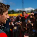 Romain Grosjean (FRA) Haas F1 meets the fans at Formula One World Championship, Rd11, Hungarian Grand Prix, Preparations, Hungaroring, Hungary, Thursday 27 July 2017. © Sutton Images