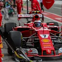 Kimi Raikkonen (FIN) Ferrari SF70-H makes a practice pitstop at Formula One World Championship, Rd13, Italian Grand Prix, Practice, Monza, Italy, Friday 1 September 2017. © Sutton Images
