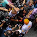Max Verstappen (NED) Red Bull Racing talks to the media at Formula One World Championship, Rd13, Italian Grand Prix, Practice, Monza, Italy, Friday 1 September 2017. © Sutton Images