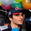 Carlos Sainz jr (ESP) Scuderia Toro Rosso celebrates his birthday at Formula One World Championship, Rd13, Italian Grand Prix, Practice, Monza, Italy, Friday 1 September 2017. © Sutton Images
