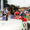 Kimi Raikkonen (FIN) Ferrari at the Parade in Milan at Formula One World Championship, Rd13, Italian Grand Prix, Preparations, Monza, Italy, Thursday 31 August 2017. © Sutton Images
