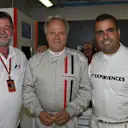 Paul Stoddart (AUS), F1 Experiences 2-Seater passenger Gene Haas (USA) Founder and Chairman, Haas F1 Team and Zsolt Baumgartner (HUN) F1 Experiences 2-Seater driver at Formula One World Championship, Rd13, Italian Grand Prix, Practice, Monza, Italy, Friday 1 September 2017. © Sutton Images