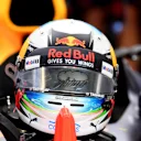 The helmet of Daniel Ricciardo (AUS) Red Bull Racing at Formula One World Championship, Rd13, Italian Grand Prix, Qualifying, Monza, Italy, Saturday 2 September 2017. © Sutton Images
