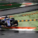 Marcus Ericsson (SWE) Sauber C36 runs wide at Formula One World Championship, Rd13, Italian Grand Prix, Qualifying, Monza, Italy, Saturday 2 September 2017. © Sutton Images