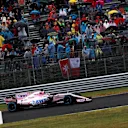 Sergio Perez (MEX) Force India VJM10 runs wide into the bollards at Formula One World Championship, Rd13, Italian Grand Prix, Qualifying, Monza, Italy, Saturday 2 September 2017. © Sutton Images
