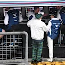 The car of Romain Grosjean (FRA) Haas VF-17 is recovered after crashing in Q1 at Formula One World Championship, Rd13, Italian Grand Prix, Qualifying, Monza, Italy, Saturday 2 September 2017. © Sutton Images