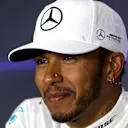 Race winner Lewis Hamilton (GBR) Mercedes AMG F1 in the Press Conference at Formula One World Championship, Rd13, Italian Grand Prix, Race, Monza, Italy, Sunday 3 September 2017. © Sutton Images