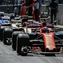 Cars line up in the pitlane at Formula One World Championship, Rd13, Italian Grand Prix, Race, Monza, Italy, Sunday 3 September 2017. © Sutton Images