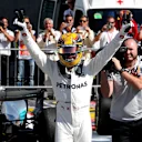 Race winner Lewis Hamilton (GBR) Mercedes AMG F1 celebrates in parc ferme at Formula One World Championship, Rd13, Italian Grand Prix, Race, Monza, Italy, Sunday 3 September 2017. © Sutton Images