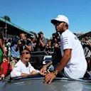Lewis Hamilton (GBR) Mercedes AMG F1 on the drivers parade at Formula One World Championship, Rd13, Italian Grand Prix, Race, Monza, Italy, Sunday 3 September 2017. © Sutton Images