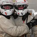 F1 Experiences 2-Seater passenger Liam Cunningham (IRL) and F1 Experiences 2-Seater passenger Kit Harington (GBR) Actor at Formula One World Championship, Rd13, Italian Grand Prix, Race, Monza, Italy, Sunday 3 September 2017. © Sutton Images