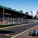 Race winner Lewis Hamilton (GBR) Mercedes-Benz F1 W08 Hybrid takes the chequered flag at Formula One World Championship, Rd13, Italian Grand Prix, Race, Monza, Italy, Sunday 3 September 2017. © Sutton Images