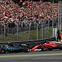 Valtteri Bottas (FIN) Mercedes-Benz F1 W08 Hybrid and Kimi Raikkonen (FIN) Ferrari SF70-H battle at Formula One World Championship, Rd13, Italian Grand Prix, Race, Monza, Italy, Sunday 3 September 2017. © Sutton Images