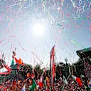 Fans and flags and podium celebrations at Formula One World Championship, Rd13, Italian Grand Prix, Race, Monza, Italy, Sunday 3 September 2017. © Sutton Images