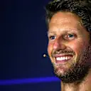 Romain Grosjean (FRA) Haas F1 in the Press Conference at Formula One World Championship, Rd13, Italian Grand Prix, Preparations, Monza, Italy, Thursday 31 August 2017. © Sutton Images