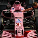 Force India mechanic pushes the car of Esteban Ocon (FRA) Force India VJM10 at Formula One World Championship, Rd13, Italian Grand Prix, Preparations, Monza, Italy, Thursday 31 August 2017. © Sutton Images