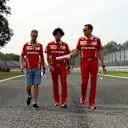 Sebastian Vettel (GER) Ferrari walks the track with Riccardo Adami (ITA) Ferrari Race Engineer at Formula One World Championship, Rd13, Italian Grand Prix, Preparations, Monza, Italy, Thursday 31 August 2017. © Sutton Images