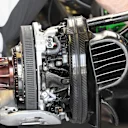 Haas VF-17 front brake and wheel hub detail at Formula One World Championship, Rd13, Italian Grand Prix, Preparations, Monza, Italy, Thursday 31 August 2017. © Sutton Images