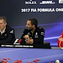 James Allison (GBR) Mercedes Technical Director, Cyril Abiteboul (FRA) Renault Sport F1 Managing Director and Mattia Binotto (ITA) Ferrari Race Engine Manager in the Press Conference at Formula One World Championship, Rd16, Japanese Grand Prix, Practice,