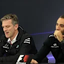 James Allison (GBR) Mercedes Technical Director and Cyril Abiteboul (FRA) Renault Sport F1 Managing Director in the Press Conference at Formula One World Championship, Rd16, Japanese Grand Prix, Practice, Suzuka, Japan, Friday 6 October 2017. © Kym Illman/Sutton Images