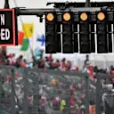 Red ligts and session suspended message at Formula One World Championship, Rd16, Japanese Grand Prix, Practice, Suzuka, Japan, Friday 6 October 2017. © Mark Sutton/Sutton Images