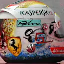 The helmet of Sebastian Vettel (GER) Ferrari at Formula One World Championship, Rd16, Japanese Grand Prix, Practice, Suzuka, Japan, Friday 6 October 2017. © Mark Sutton/Sutton Images