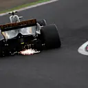 Jolyon Palmer (GBR) Renault Sport F1 Team RS17 sparks at Formula One World Championship, Rd16, Japanese Grand Prix, Qualifying, Suzuka, Japan, Saturday 7 October 2017. © Manuel Goria/Sutton Images