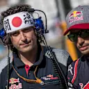 Carlos Sainz (ESP) Scuderia Toro Rosso and Marco Matassa (ITA) Scuderia Toro Rosso Engineer on the grid at Formula One World Championship, Rd16, Japanese Grand Prix, Race, Suzuka, Japan, Sunday 8 October 2017. © Manuel Goria/Sutton Images