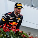 Daniel Ricciardo (AUS) Red Bull Racing celebrates on the podium at Formula One World Championship, Rd16, Japanese Grand Prix, Race, Suzuka, Japan, Sunday 8 October 2017. © Manuel Goria/Sutton Images