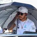 Lewis Hamilton (GBR) Mercedes AMG F1 on the drivers parade at Formula One World Championship, Rd16, Japanese Grand Prix, Race, Suzuka, Japan, Sunday 8 October 2017. © Kym Illman/Sutton Images