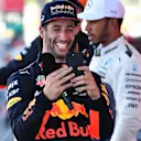 Daniel Ricciardo (AUS) Red Bull Racing celebrates with his phone on the podium at Formula One World Championship, Rd16, Japanese Grand Prix, Race, Suzuka, Japan, Sunday 8 October 2017. © Mark Sutton/Sutton Images