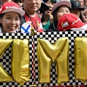 Kimi Raikkonen (FIN) Ferrari fans and banner at Formula One World Championship, Rd16, Japanese Grand Prix, Preparations, Suzuka, Japan, Thursday 5 October 2017. © Mark Sutton/Sutton Images