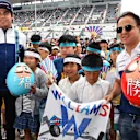 Lance Stroll (CDN) Williams and Felipe Massa (BRA) Williams with young Williams fans at Formula One World Championship, Rd16, Japanese Grand Prix, Preparations, Suzuka, Japan, Thursday 5 October 2017. © Mark Sutton/Sutton Images