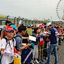 Esteban Ocon (FRA) Force India F1 signs autographs for the fans at Formula One World Championship, Rd16, Japanese Grand Prix, Preparations, Suzuka, Japan, Thursday 5 October 2017. © Kym Illman/Sutton Images