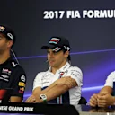 Ricciardo (AUS) Red Bull Racing, Massa (BRA) Williams and Stroll (CDN) Williams in the Press Conference at Formula One World Championship, Rd16, Japanese Grand Prix, Preparations, Suzuka, Japan, Thursday 5 October 2017. © Kym Illman/Sutton Images